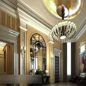 Classic Villa Entrance Interior 3d model