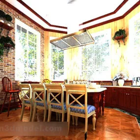 Villa Kitchen Interior 3d model