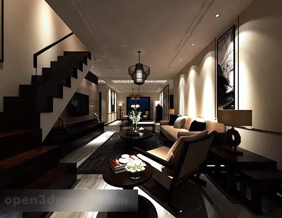 Traditional Malaysian Villa House 3d model