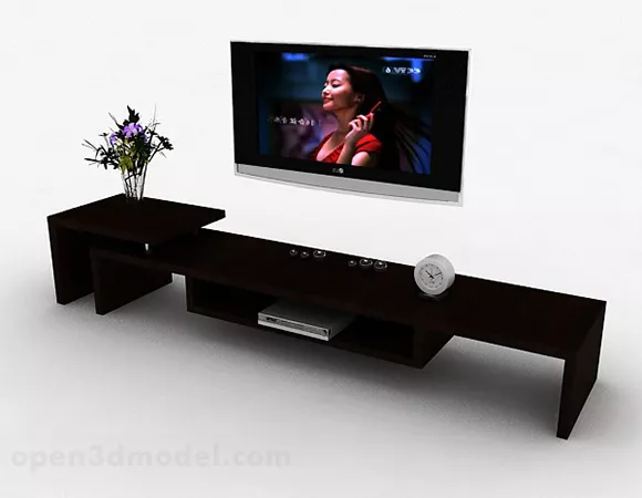 Wall Mounted Lcd Tv 3d model Wall Mounted Lcd Tv 3d model