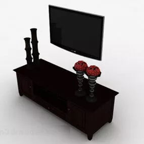 Wall Mounted Black Tv 3d model