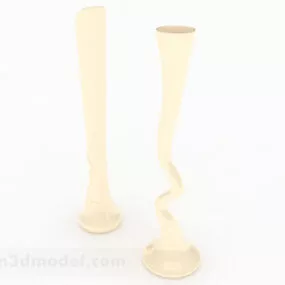 Yellow Ceramic Bottle 3d model