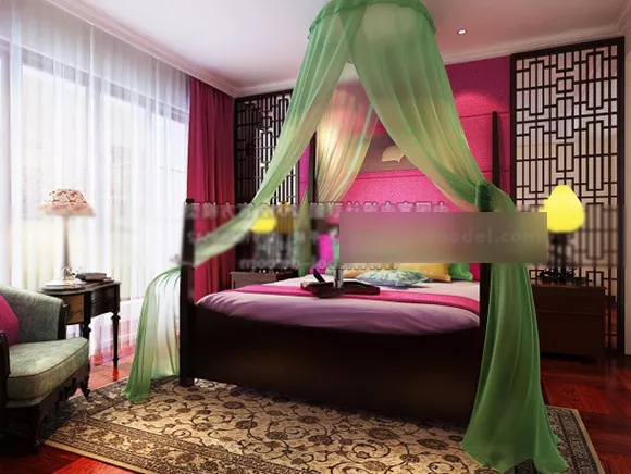 Asian Style Wedding Room Interior 3d model Asian Style Wedding Room Interior 3d model