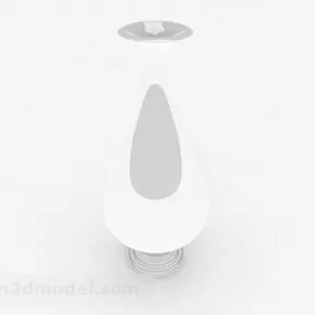 White Bell Mouth Ceramic Vase 3d model