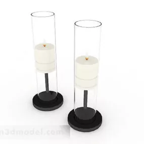 White Candle Bauble 3d model
