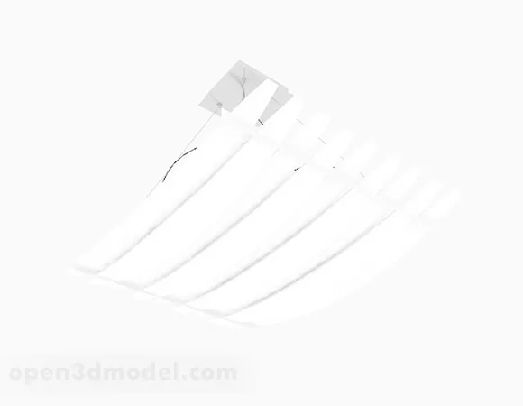 White Ceiling Lamp 3d model White Ceiling Lamp 3d model