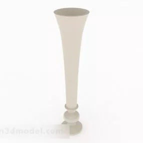 White Ceramic Decor Vase 3d model