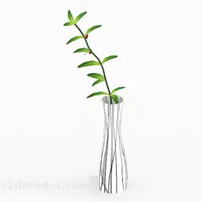 White Ceramic Vase Decoration 3d model