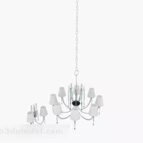 White Chandelier Decoration 3d model