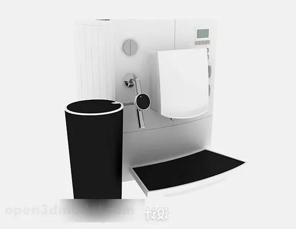 Modern White Coffee Machine 3d model Modern White Coffee Machine 3d model