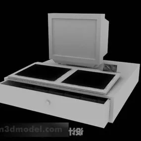 Vintage White Computer 3d model
