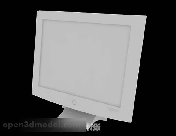 White Computer Monitor 3d model White Computer Monitor 3d model