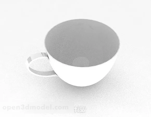 White Cup 3d model White Cup 3d model