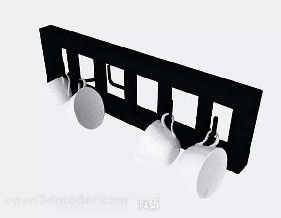Tong Glass Cup 3d model