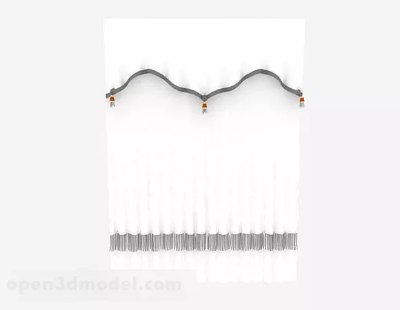 White Curtain 3d model White Curtain 3d model