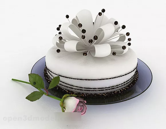Cup Cake On Tray 3d model
