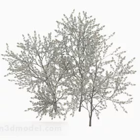 White Flower Plant V1 3d model