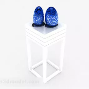 White Furniture Jewelry Display Stand 3d model