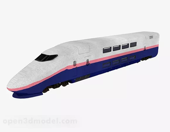 White High Speed Rail Transport 3d model White High Speed Rail Transport 3d model