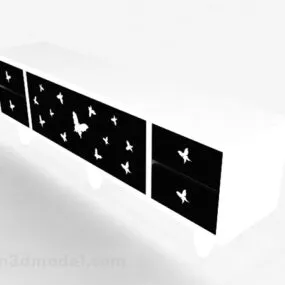White Home Cabinet 3d model