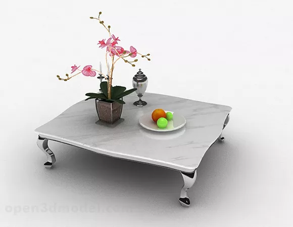 White Home Coffee Table 3d model White Home Coffee Table 3d model