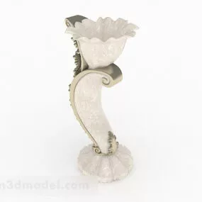 White Home Decoration Furnishings 3d model