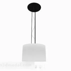 White Color Home Minimalist Chandelier 3d model