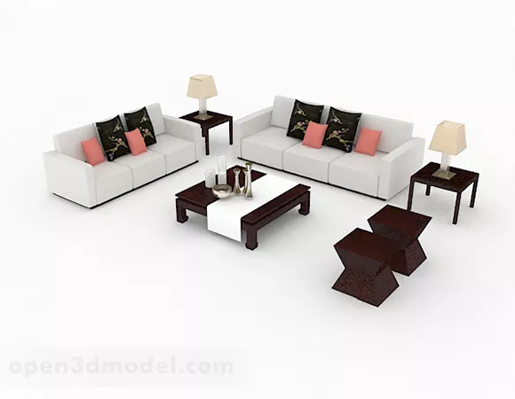 Home Modern Sofa Set 3d model Home Modern Sofa Set 3d model