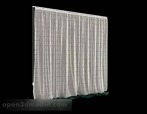 White Home Simple Curtain Furniture 3d model White Home Simple Curtain Furniture 3d model