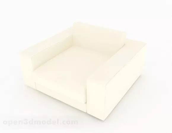 White Home Single Sofa Design 3d model White Home Single Sofa Design 3d model