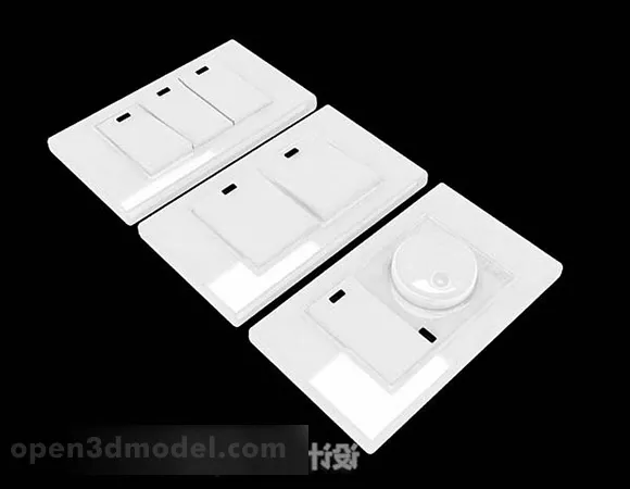 Switch Round Shape 3d model