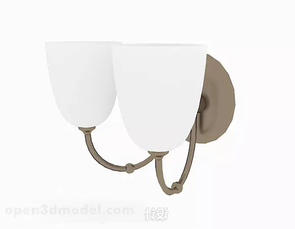 White Home Wall Lamp Design 3d model White Home Wall Lamp Design 3d model