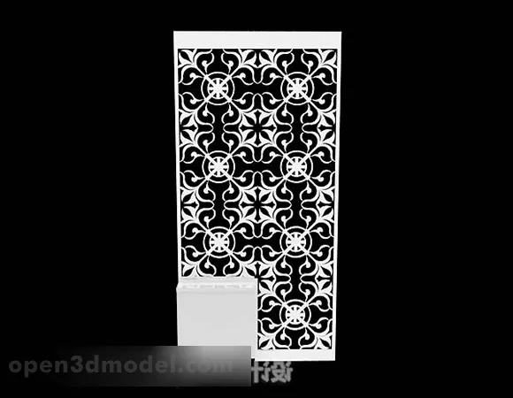 Cloud Shaped Partition Panel 3d model