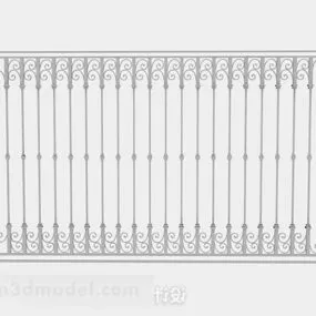 White Iron Railing 3d model