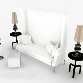 White Love Sofa Furniture 3d model