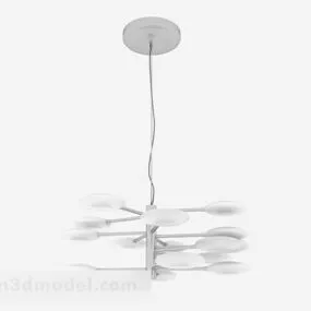 White Metal Chandelier 3d model