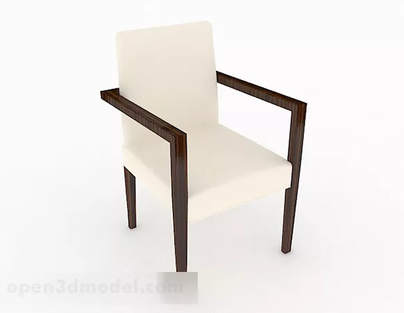White Color Minimalist Home Chair 3d model White Color Minimalist Home Chair 3d model