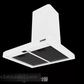 White Minimalist Home Range Hood 3d model