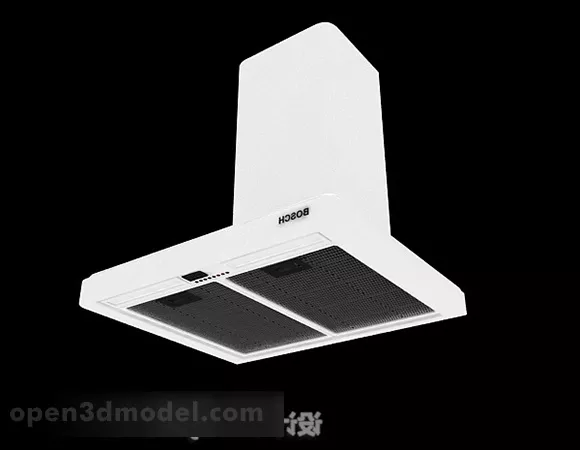 White Minimalist Home Range Hood 3d model White Minimalist Home Range Hood 3d model