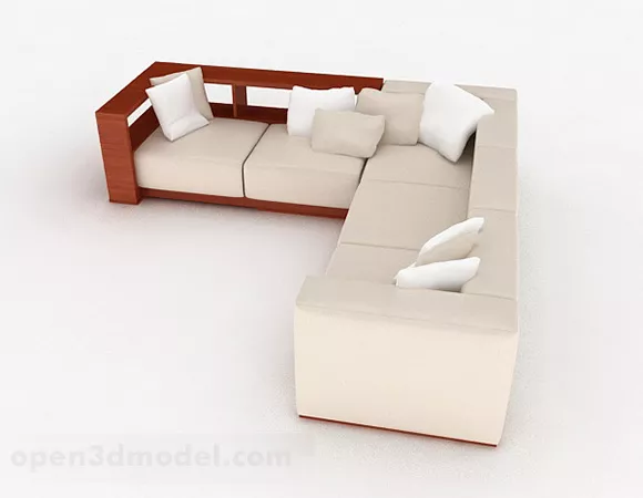 White Leather Minimalist Multi-seats Sofa 3d model White Leather Minimalist Multi-seats Sofa 3d model