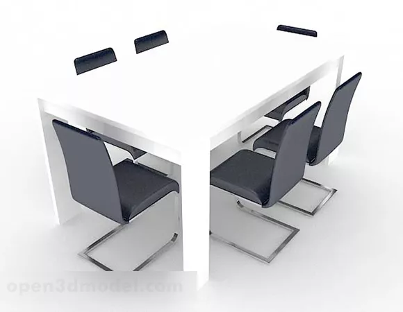 Minimalist Dining Table Chair 3d model Minimalist Dining Table Chair 3d model