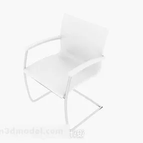 White Modern Minimalist Home Chair 3d model