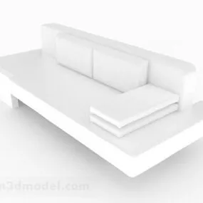 White Multiseater Sofa Furniture 3d model