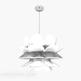 White Flower Chandelier 3d model