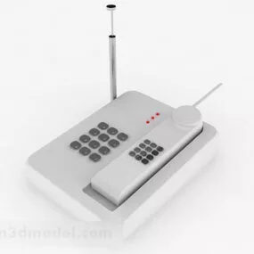 White Desk Phone 3d model