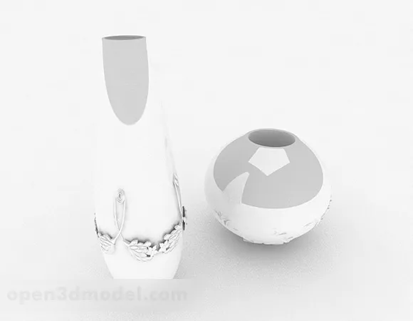 White Porcelain Vase 3d model White Porcelain Vase 3d model