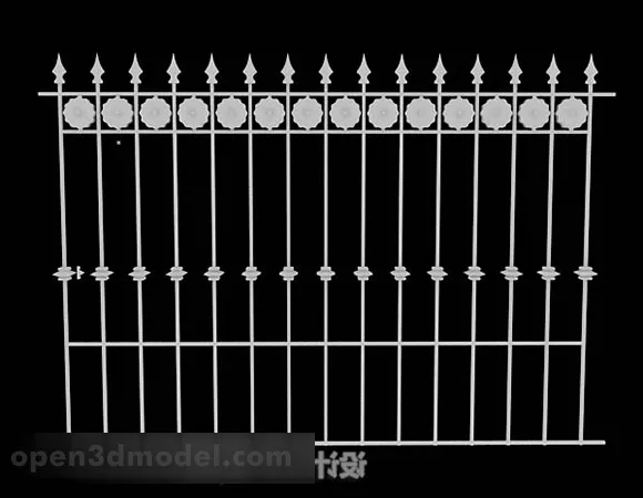 White Railing 3d model White Railing 3d model