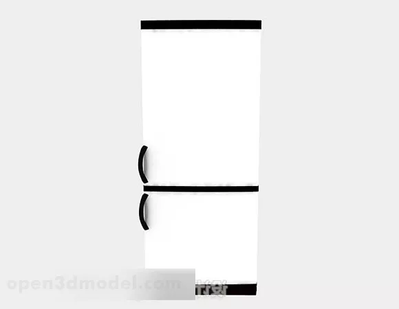 White Refrigerator V2 3d model White Refrigerator V2 3d model