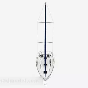 White Sailing Ship Furniture 3d model