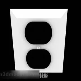 White Socket Cover 3d model
